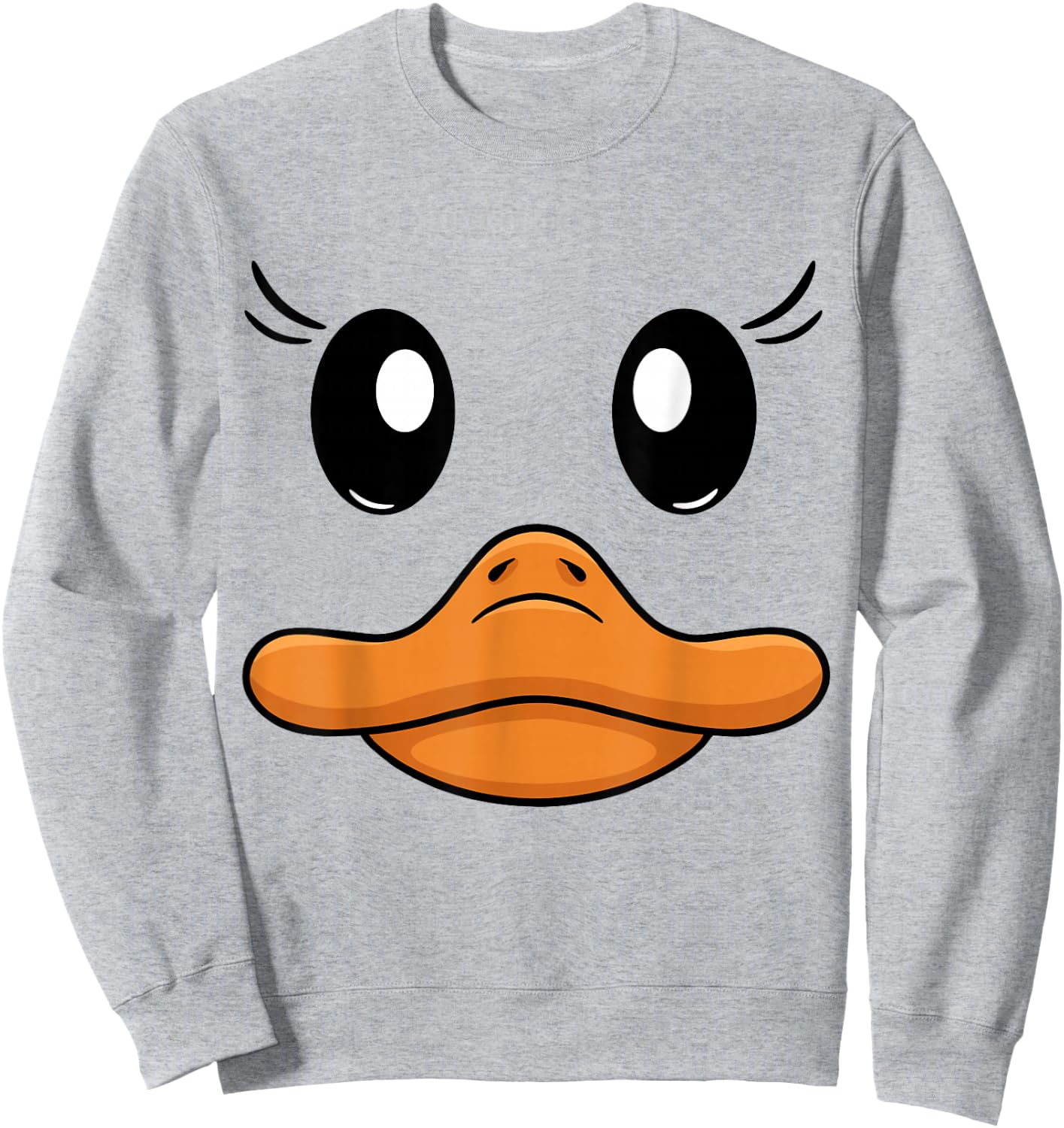 Duck Costume Goose Duck face Duck Beak Funny Animal Costume Sweatshirt - Sweatshirt | Ash