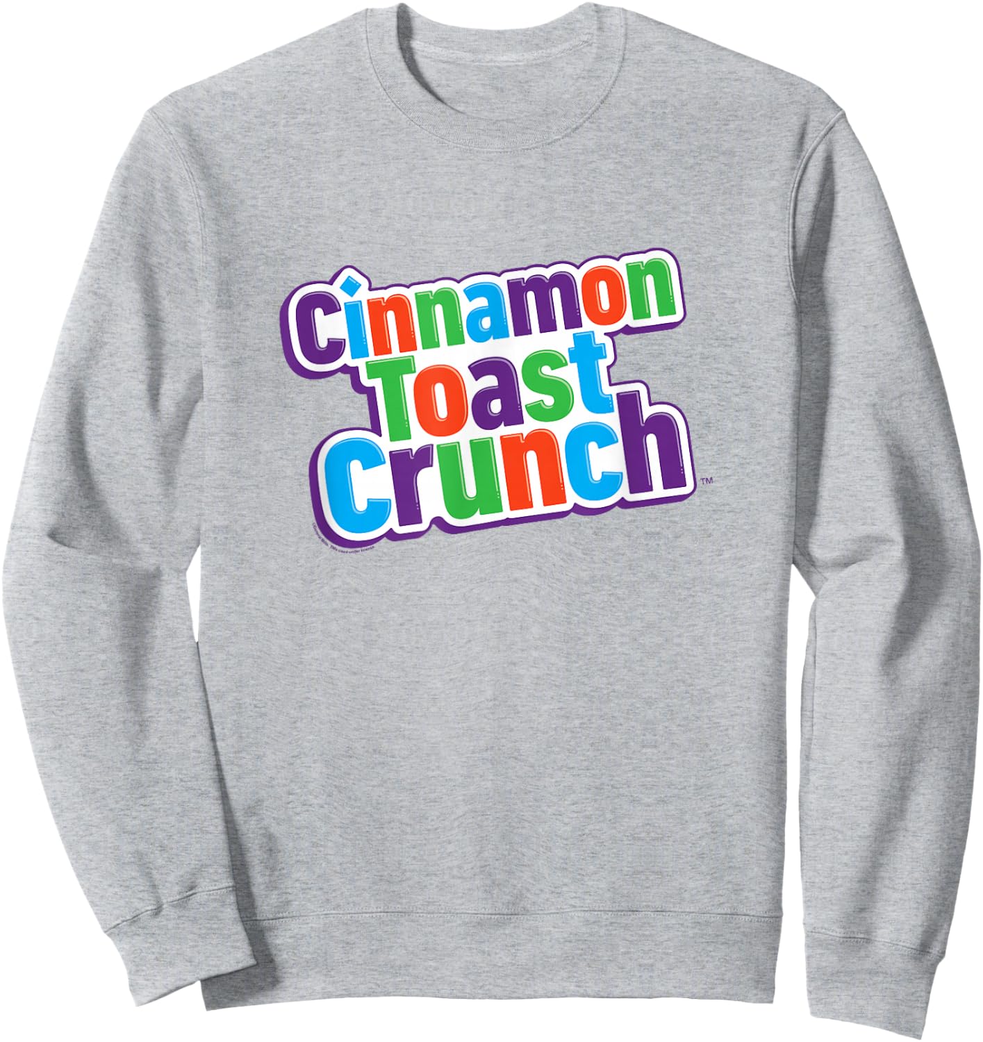 Cinnamon Toast Crunch Cereal Multi Color Classic Logo Sweatshirt - Sweatshirt | Ash