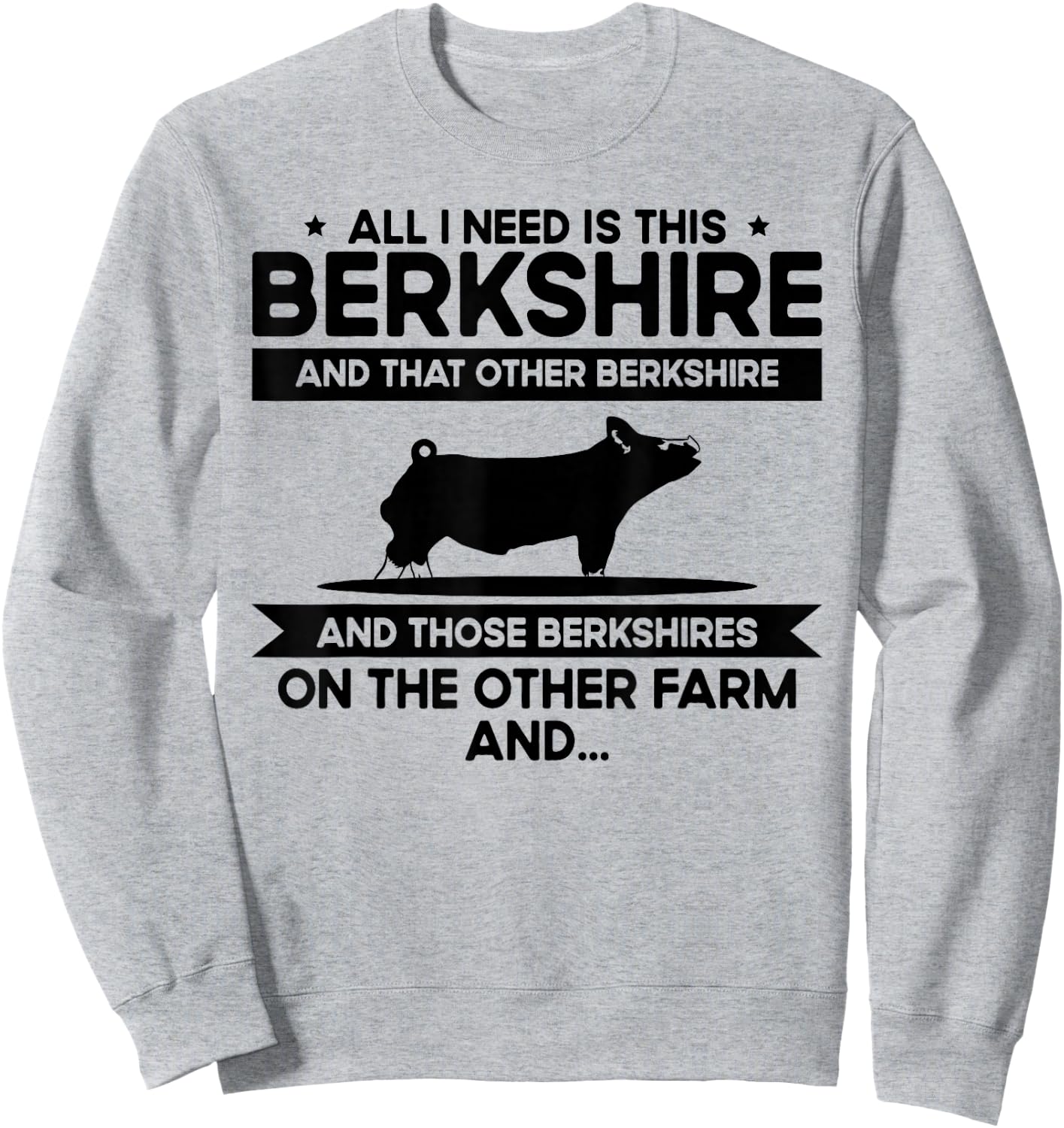 I Need This Pig Breeder Farmer - Berkshire Sweatshirt - Sweatshirt | Ash