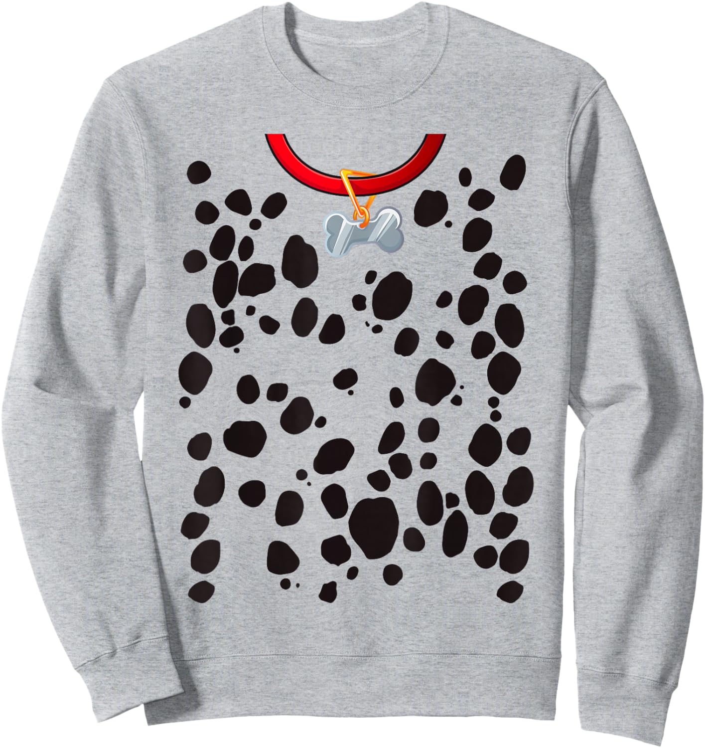 Dalmatian Dog Costume Dalmatian Costume Polka Dot Halloween , White Sweatshirt - Sweatshirt | Ash