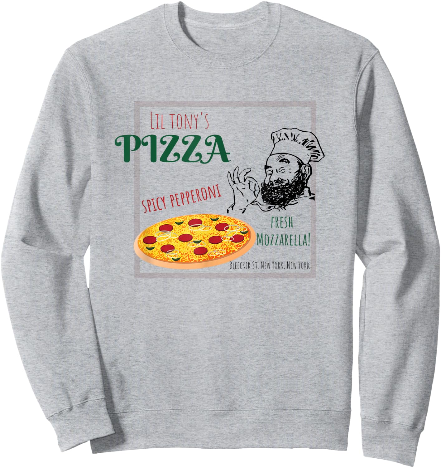 Retro Pizza Parlor Funny Sweatshirt - Sweatshirt | Ash