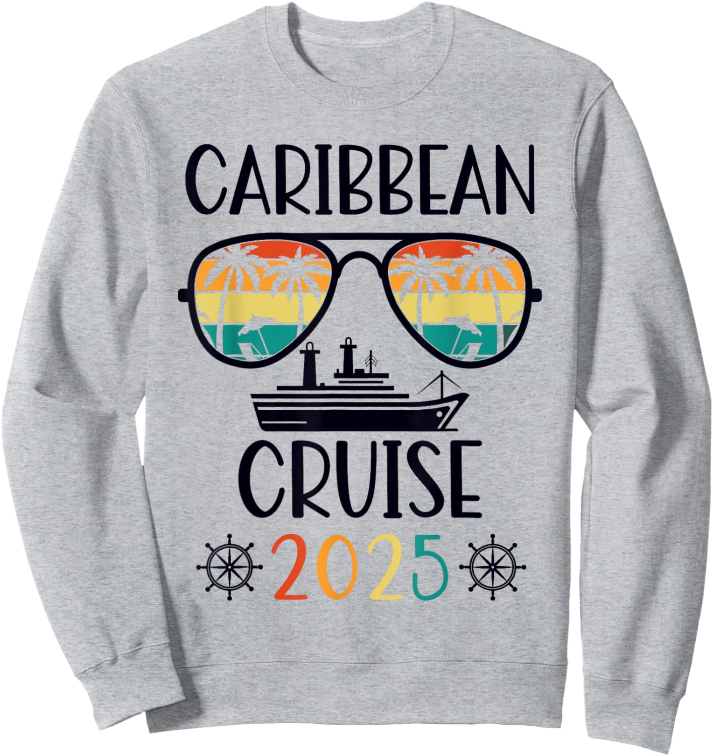 Caribbean Cruise 2025 Vacation Trip Matching Family Group Sweatshirt - Sweatshirt | Ash
