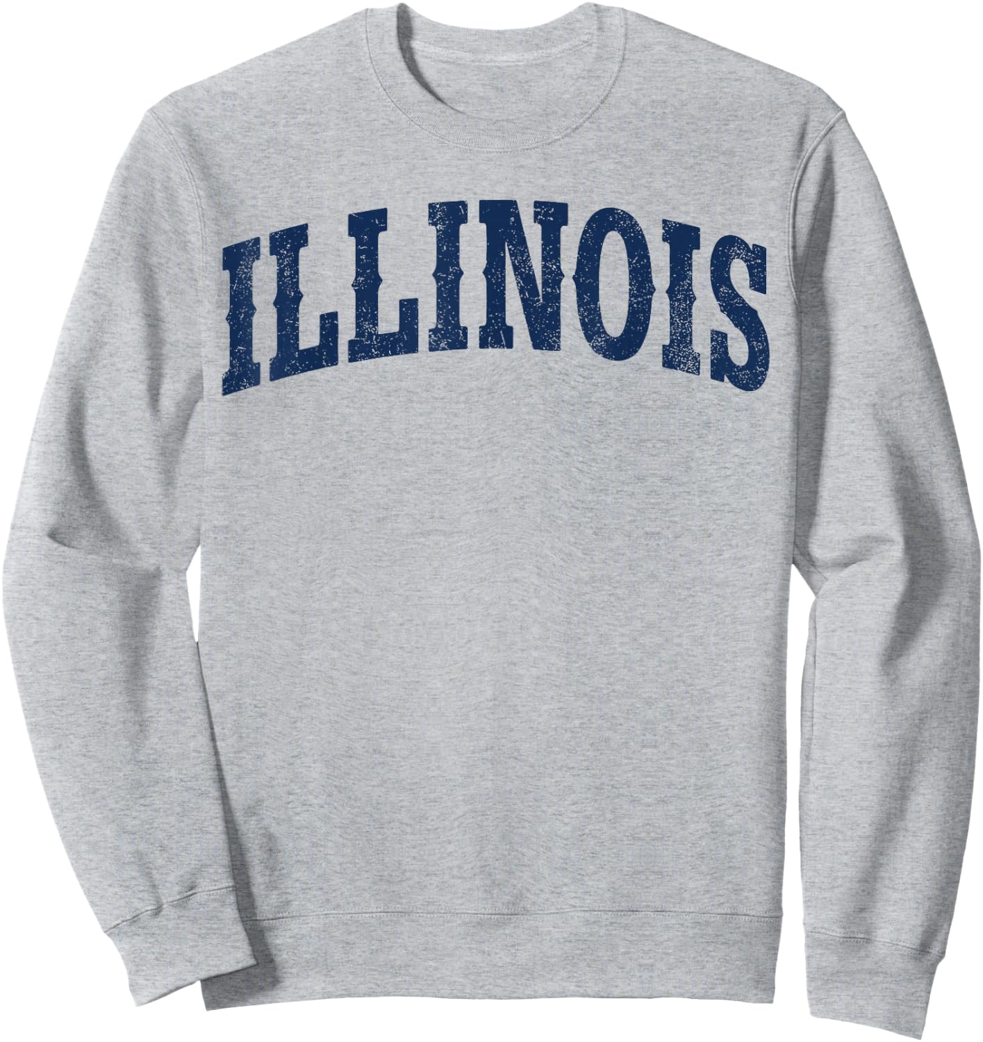 Retro Illinois Vintage Illinois Orange Blue Throwback IL Sweatshirt - Sweatshirt | Ash