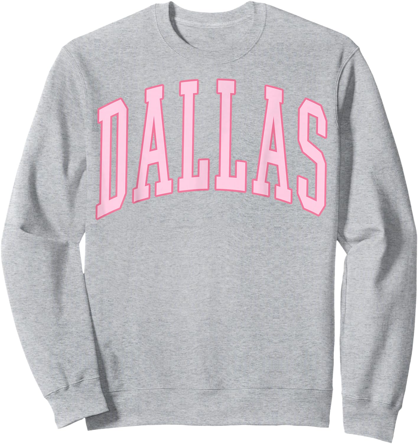 Dallas Vintage Preppy Varsity Pink Sports Sweatshirt - Sweatshirt | Ash