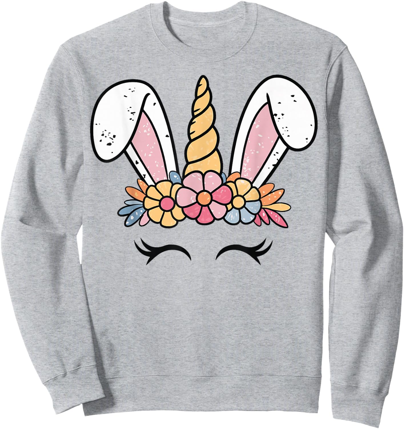 Unicorn Easter Head Sweatshirt - Sweatshirt | Ash