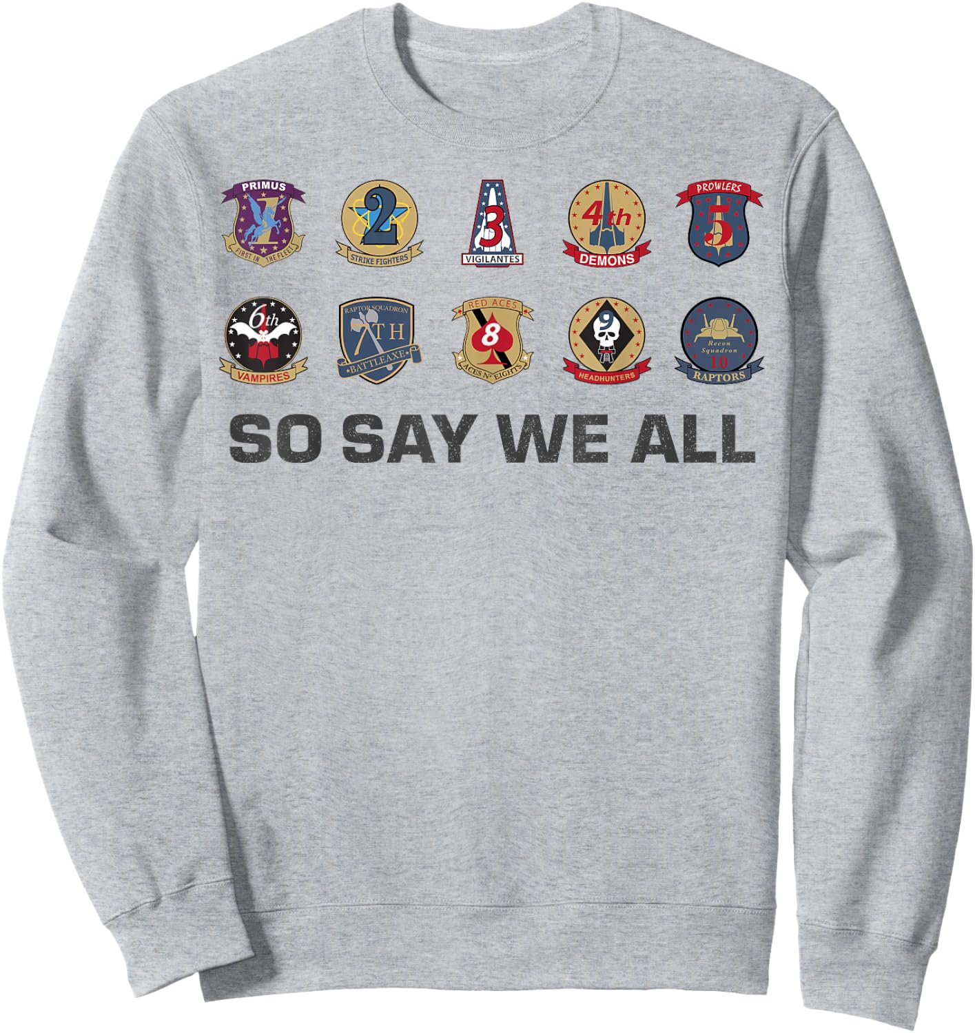 Battlestar Galactica So Say We All Badges, white, S Sweatshirt - Sweatshirt | Ash