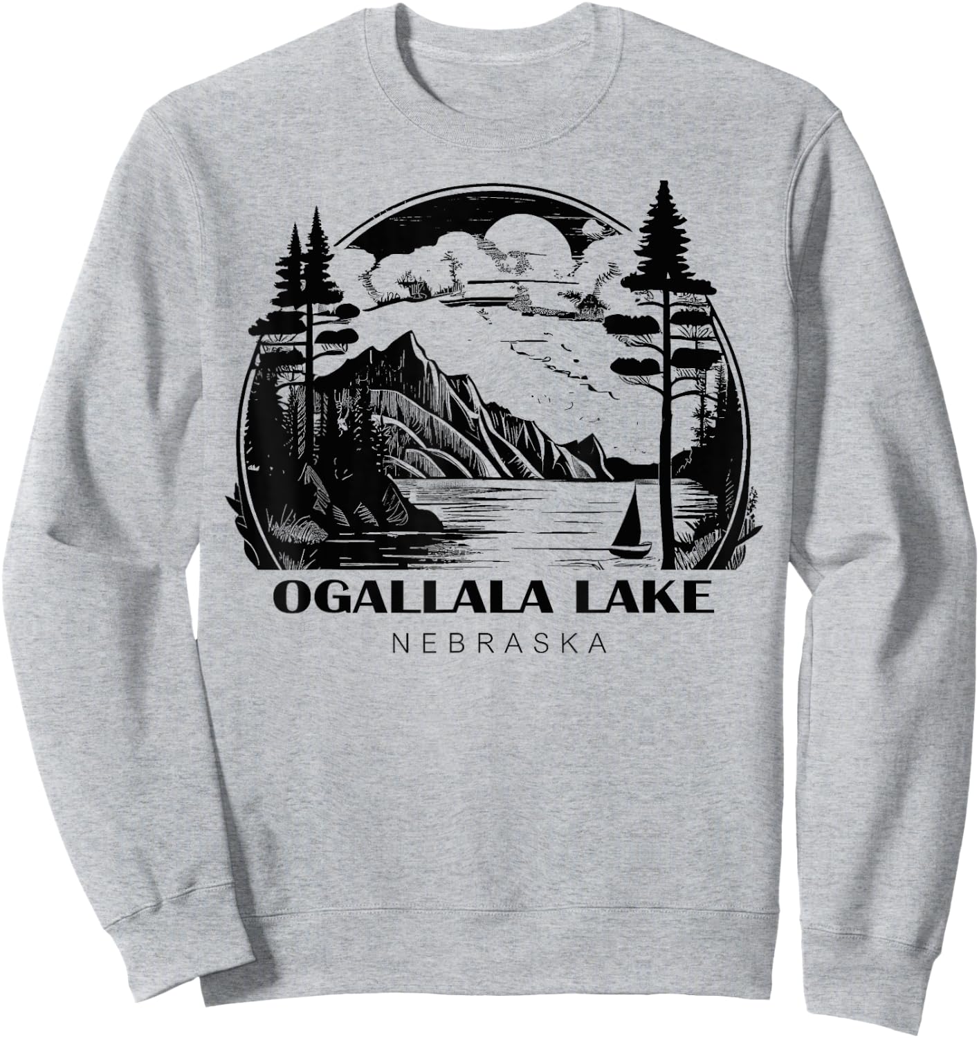 Ogallala Lake Nebraska Sweatshirt - Sweatshirt | Ash
