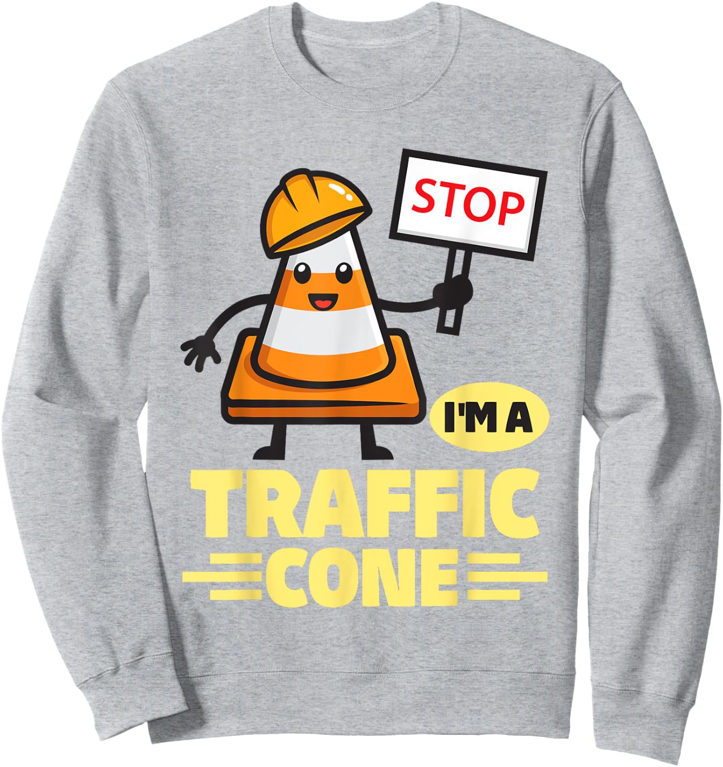 I'm A Traffic Cone Halloween Costume Sweatshirt - Sweatshirt | Ash