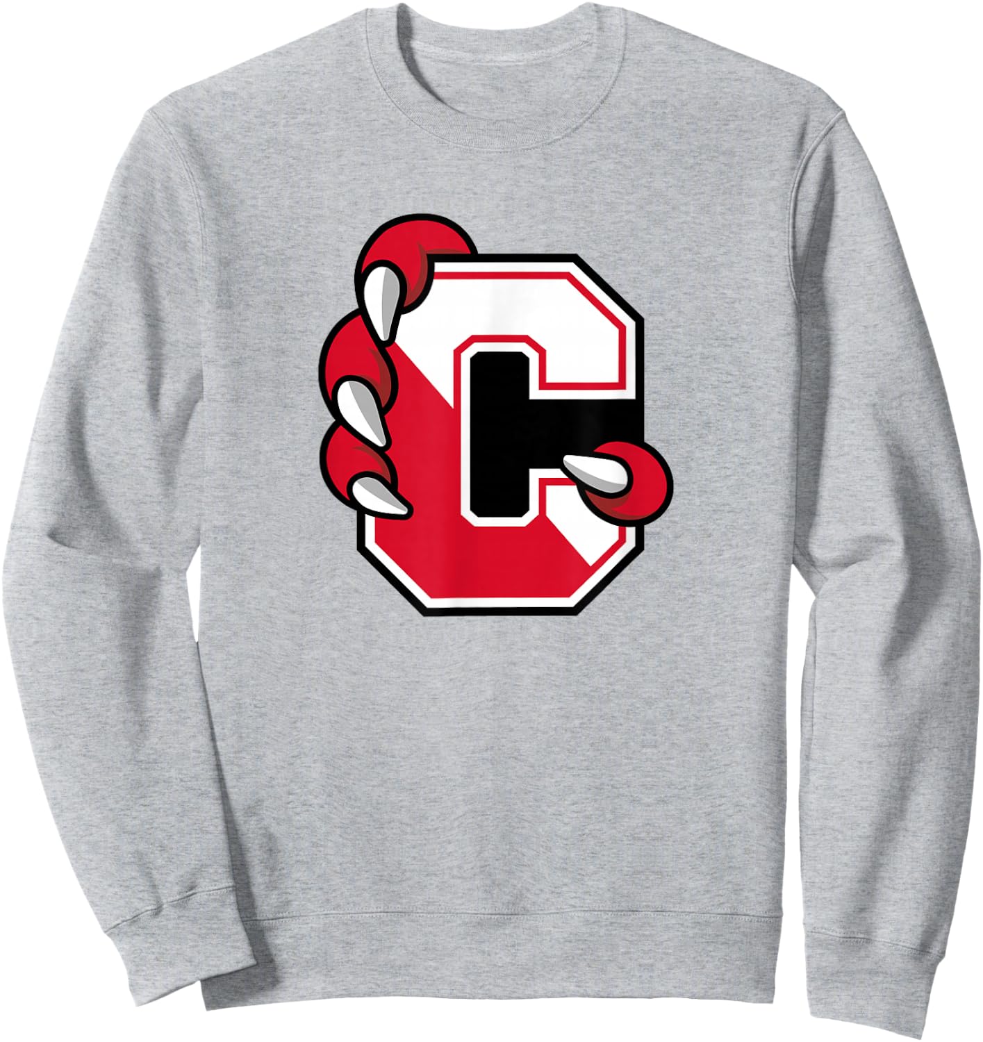 SUNY Cortland Red Dragons C Claw Logo Sweatshirt - Sweatshirt | Ash