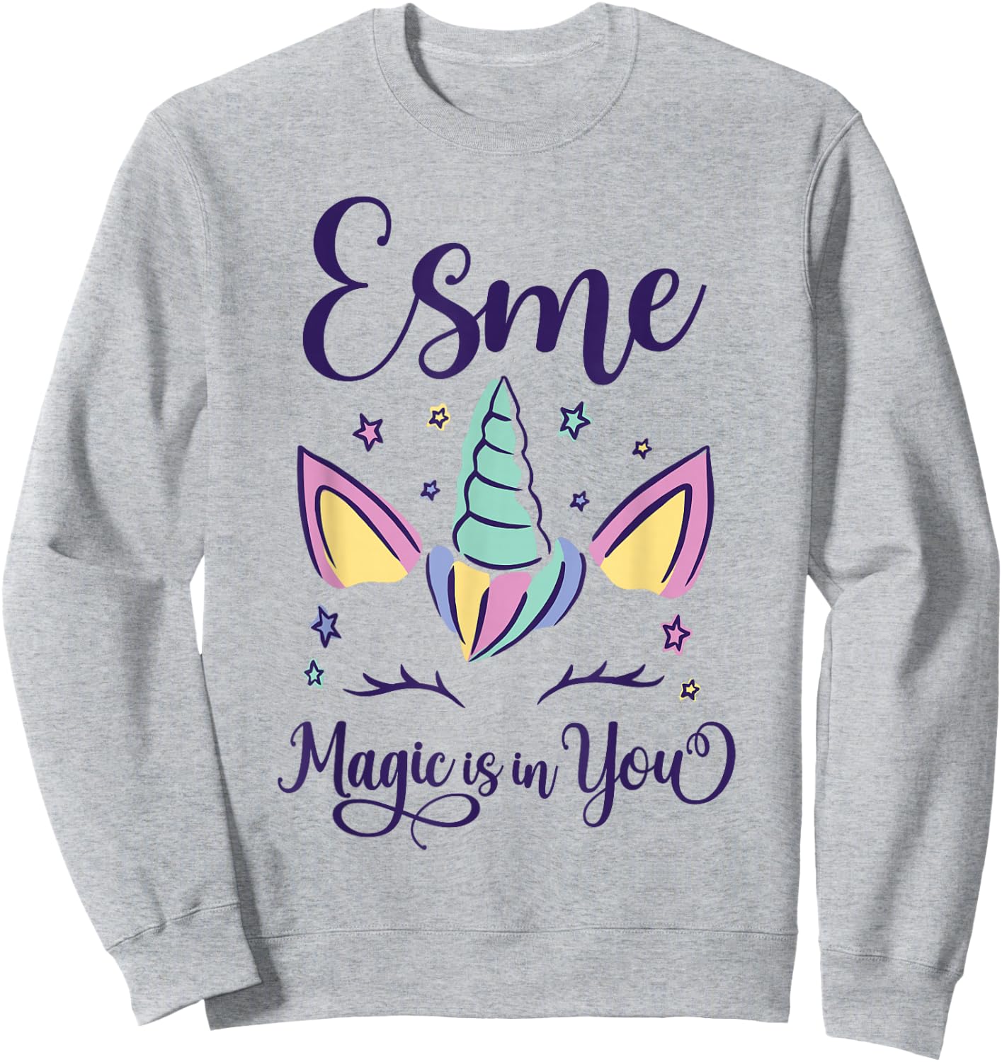 First Name Esme Personalized I Love Esme Sweatshirt - Sweatshirt | Ash