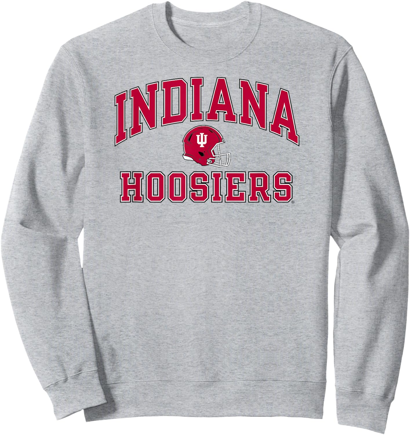 Indiana Hoosiers Football Helmet Gray Officially Licensed Sweatshirt - Sweatshirt | Ash