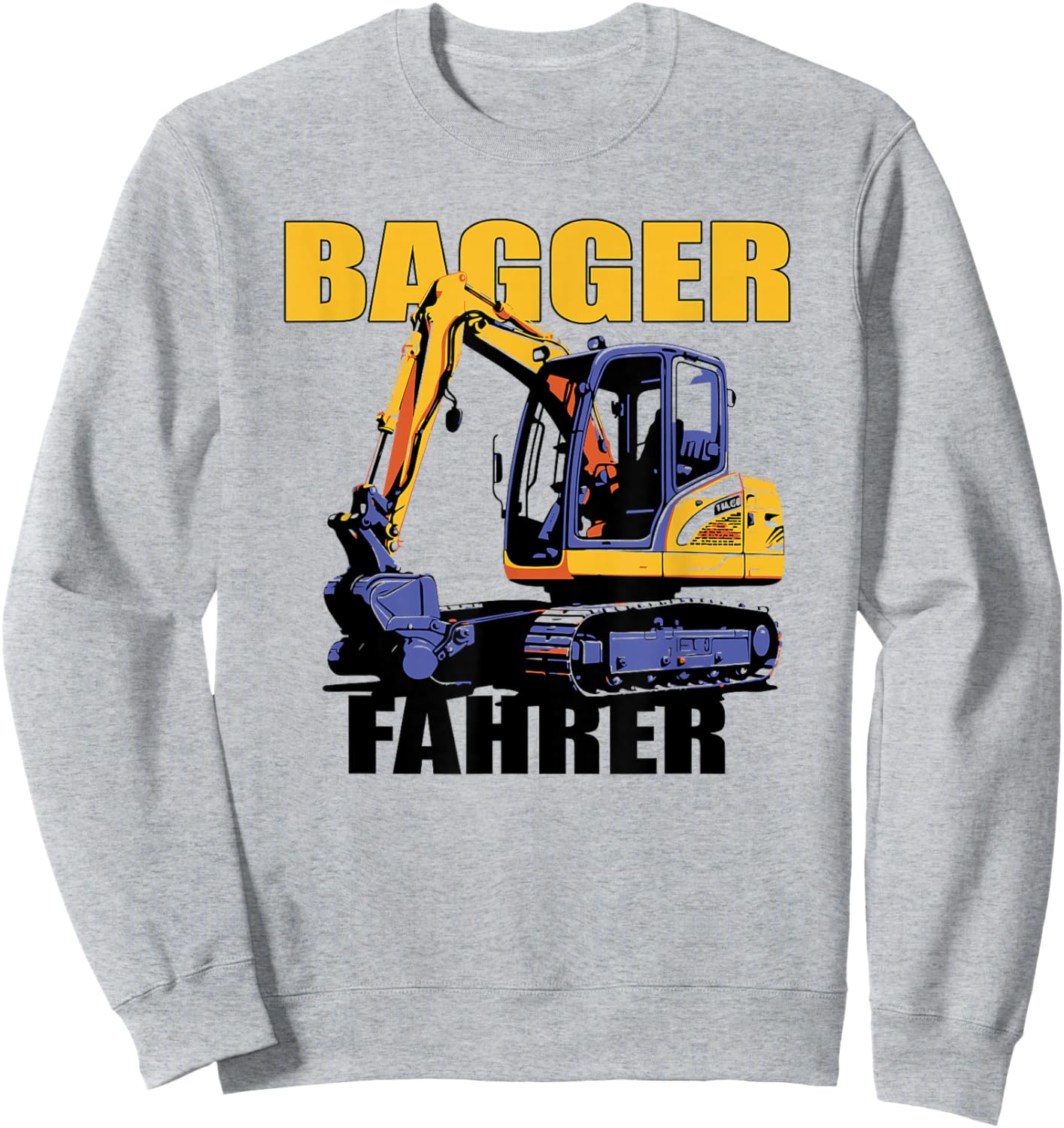Digger Driver Costume Men's Construction Site , gray Sweatshirt - Sweatshirt | Ash