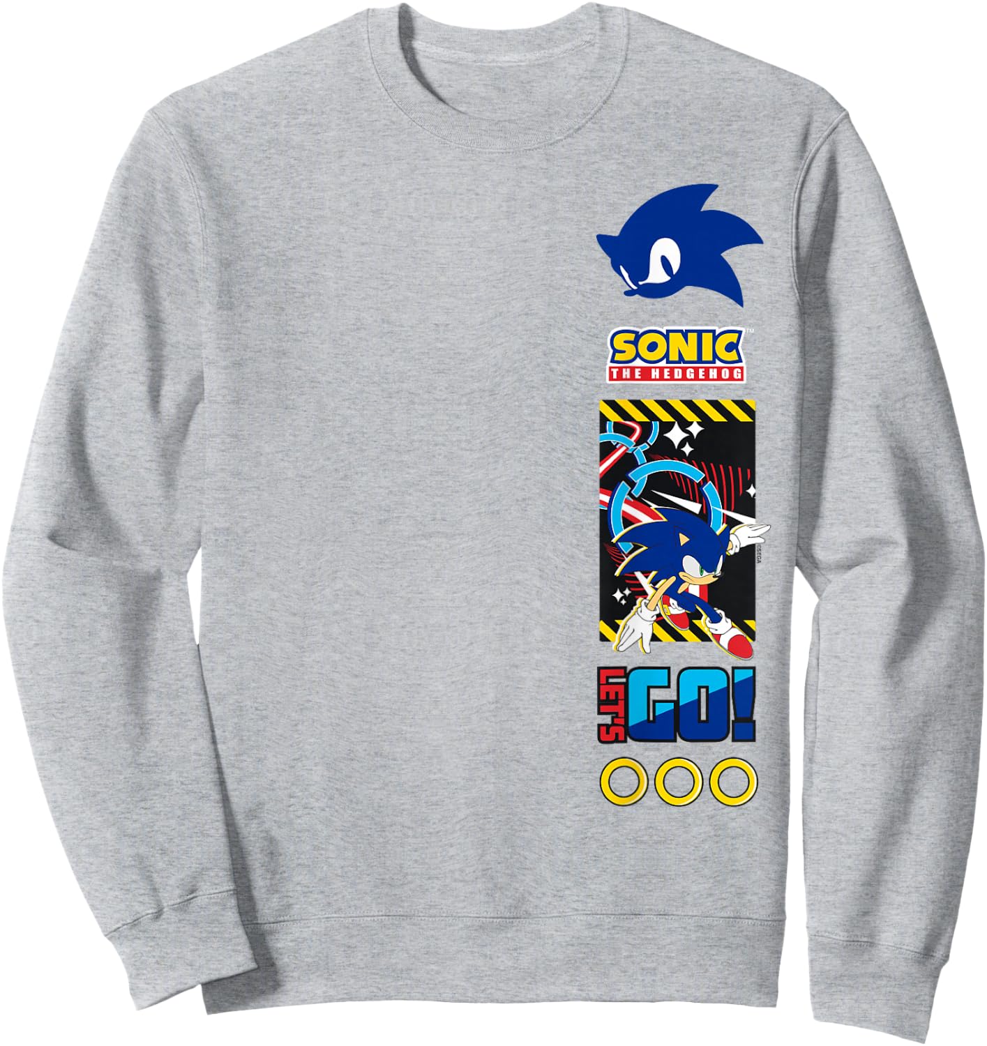 Sonic The Hedgehog Let's Go! Epic Run Heroic Panel Sweatshirt - Sweatshirt | Ash