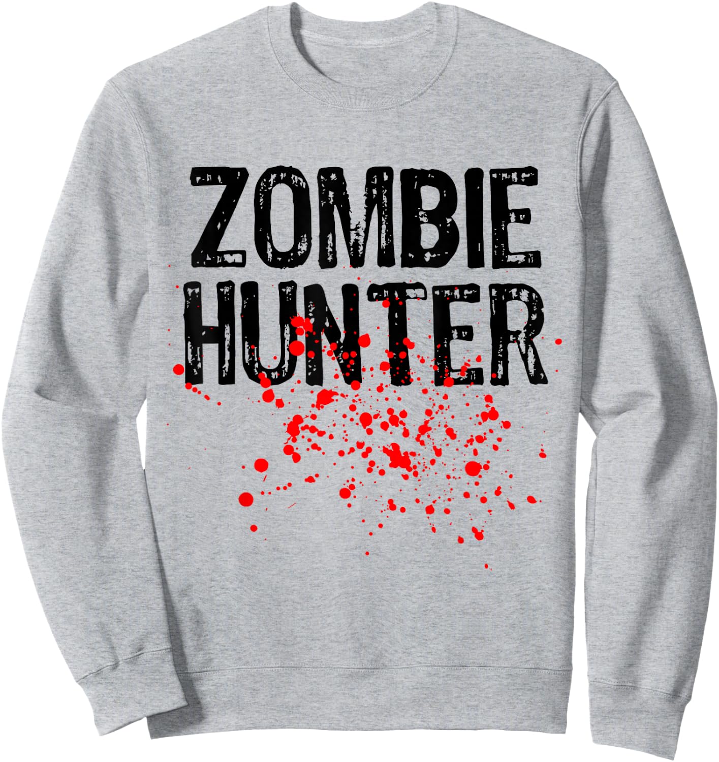 Zombie Hunter Halloween Costume Lazy Easy Sweatshirt - Sweatshirt | Ash