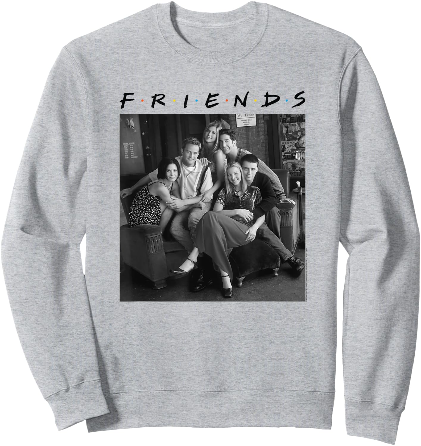 Friends Group Photo 6 BW , white, S Sweatshirt - Sweatshirt | Ash