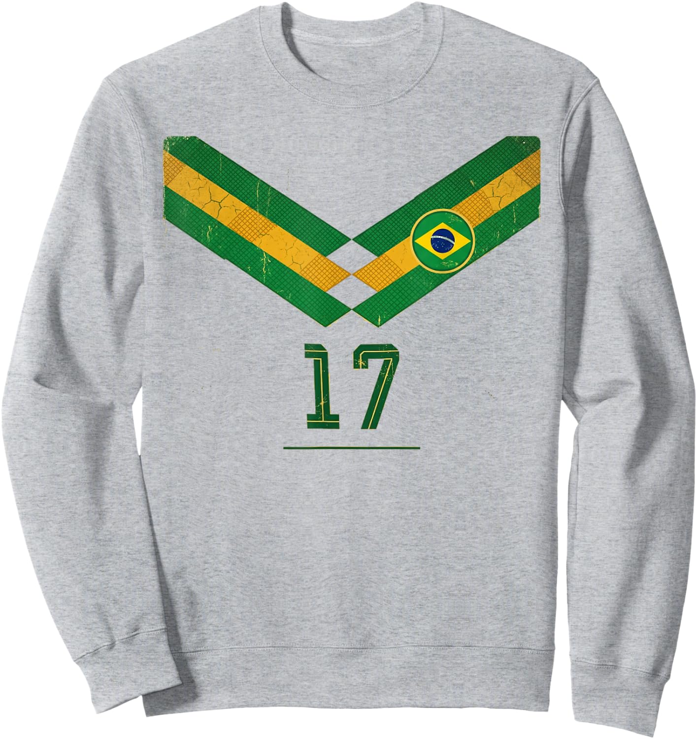 Brésil Cadeau Drapeau Brésil Fan Vintage Samba Brasil Sweatshirt - Sweatshirt | Ash