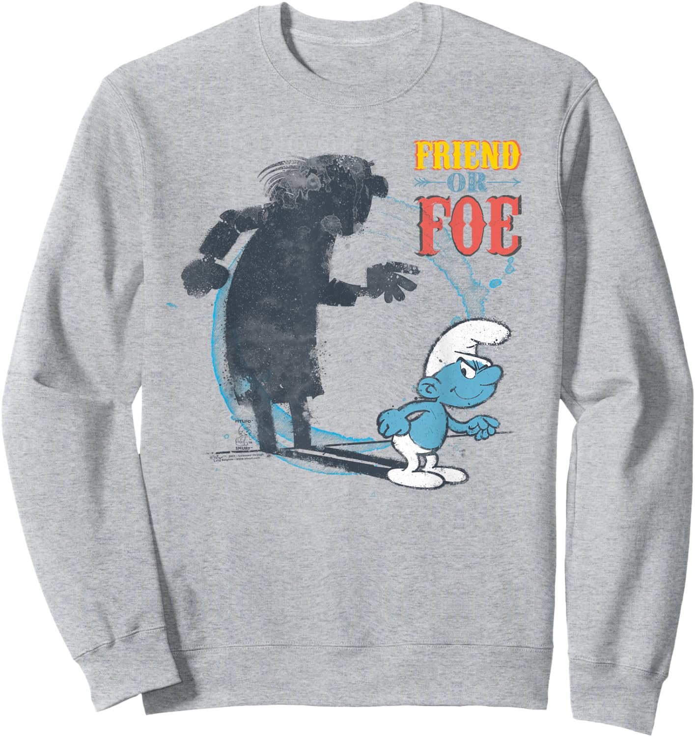 The Smurfs Gargamel Shadow Friend or Foe Sweatshirt - Sweatshirt | Ash
