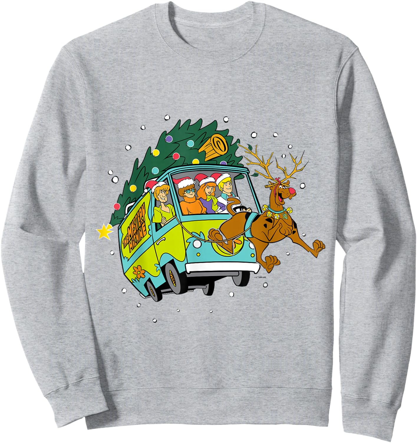 Christmas Scooby Doo Mystery Machine Reindeer Gang Sweatshirt - Sweatshirt | Ash