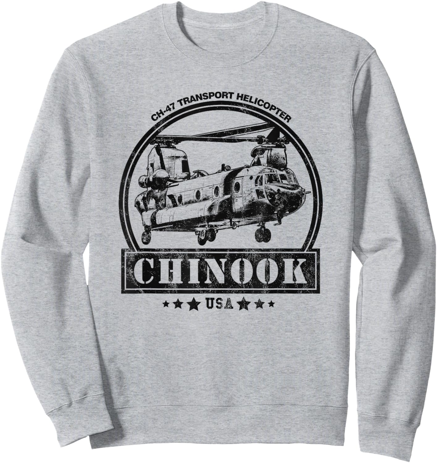 CH-47 Chinook Helicopter Sweatshirt - Sweatshirt | Ash