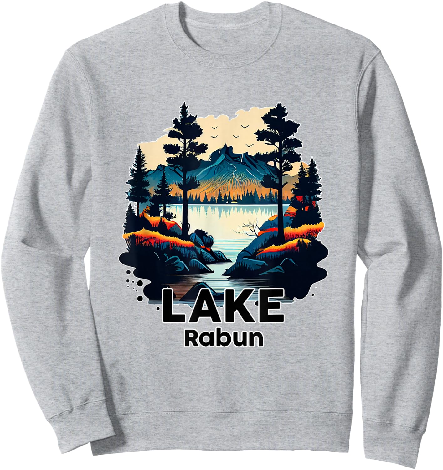 Lake Rabun Retro Minimalist Lake Rabun Sweatshirt - Sweatshirt | Ash