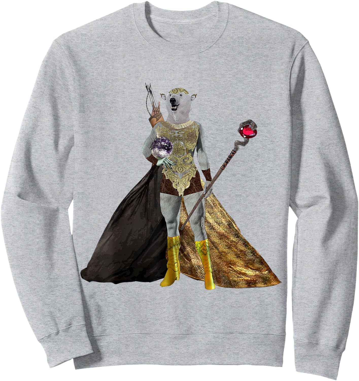 Alyse The Gold Elf Polar Bear Sorceress Sweatshirt - Sweatshirt | Ash