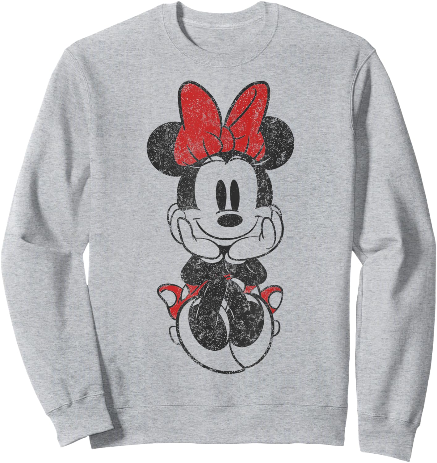 Disney Mickey and Friends Minnie Mouse Vintage Sitting Sweatshirt - Sweatshirt | Ash