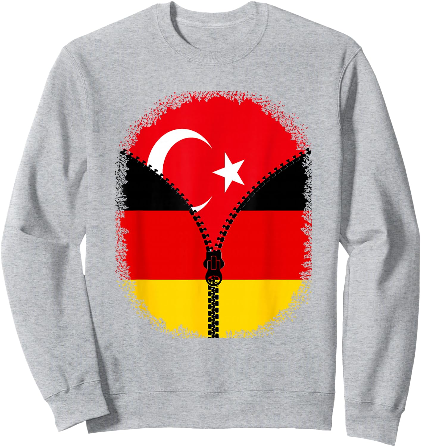 Turkey Germany Flag Turkish German Zipper Sweatshirt - Sweatshirt | Ash