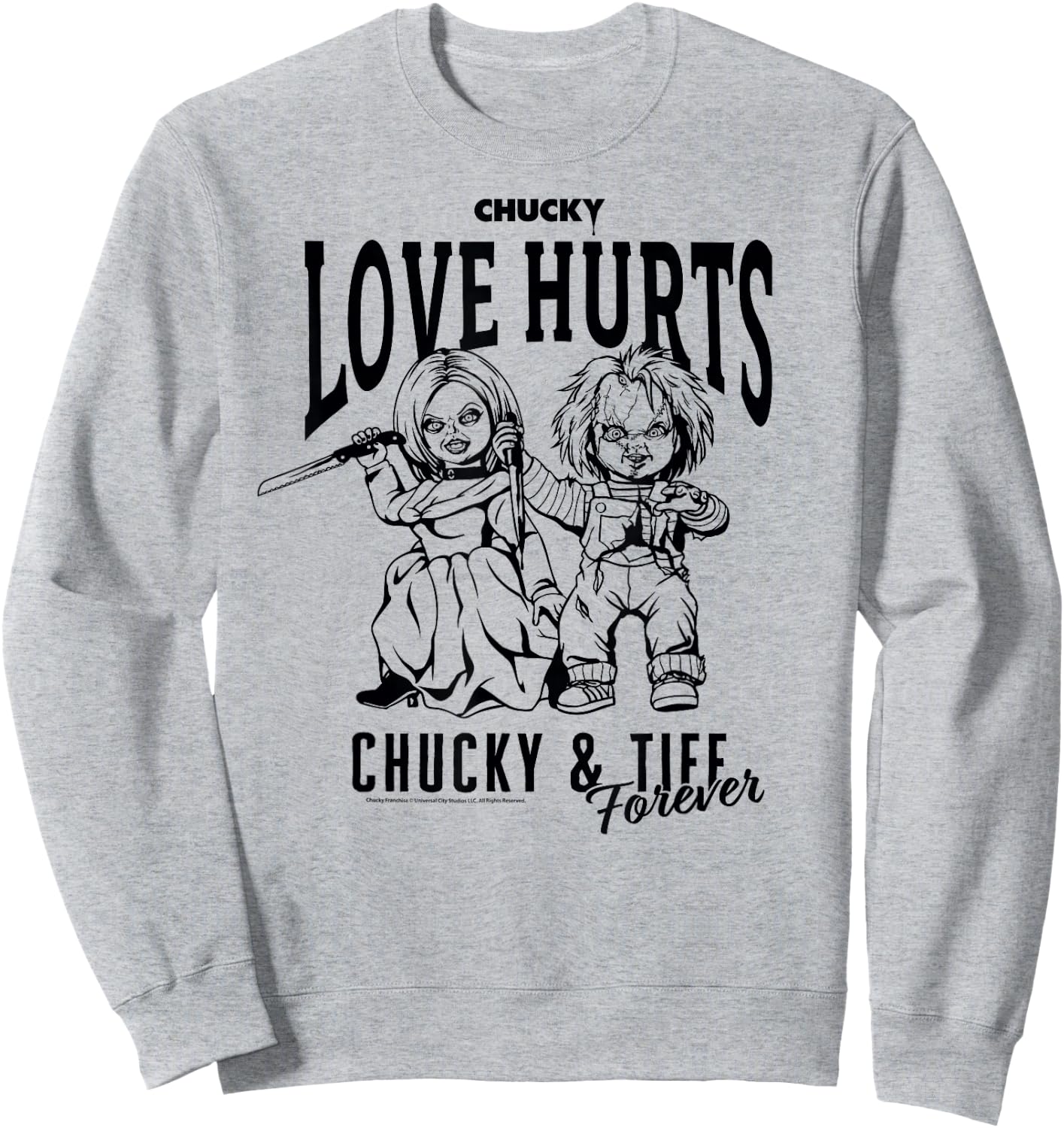 Chucky & Tiff Forever Love Hurts Sweatshirt - Sweatshirt | Ash