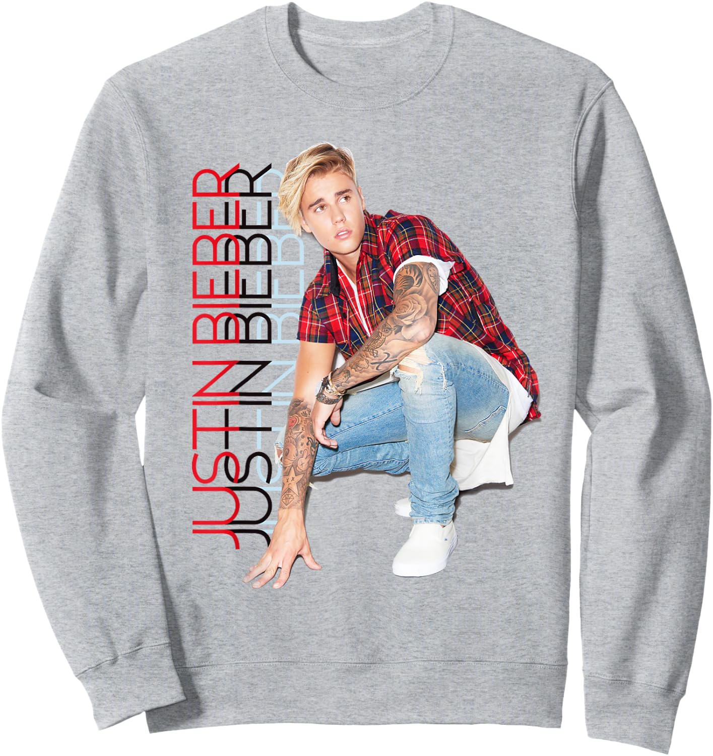 Justin Bieber Official Standing , white, S Sweatshirt - Sweatshirt | Ash