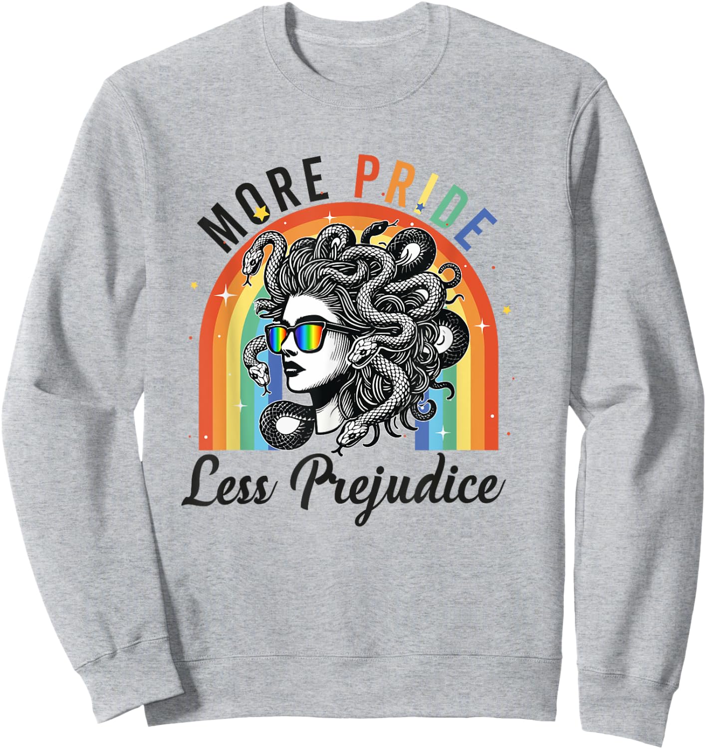More Pride Less Prejudice LGBT Pride Month Sweatshirt - Sweatshirt | Ash