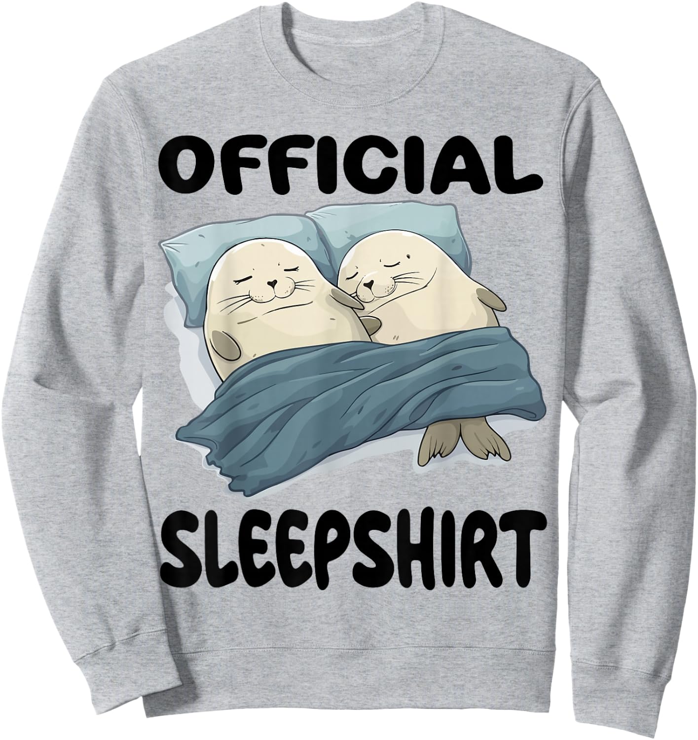 Seal Official Sleepshirt Pajamas Nightgown Sweatshirt - Sweatshirt | Ash