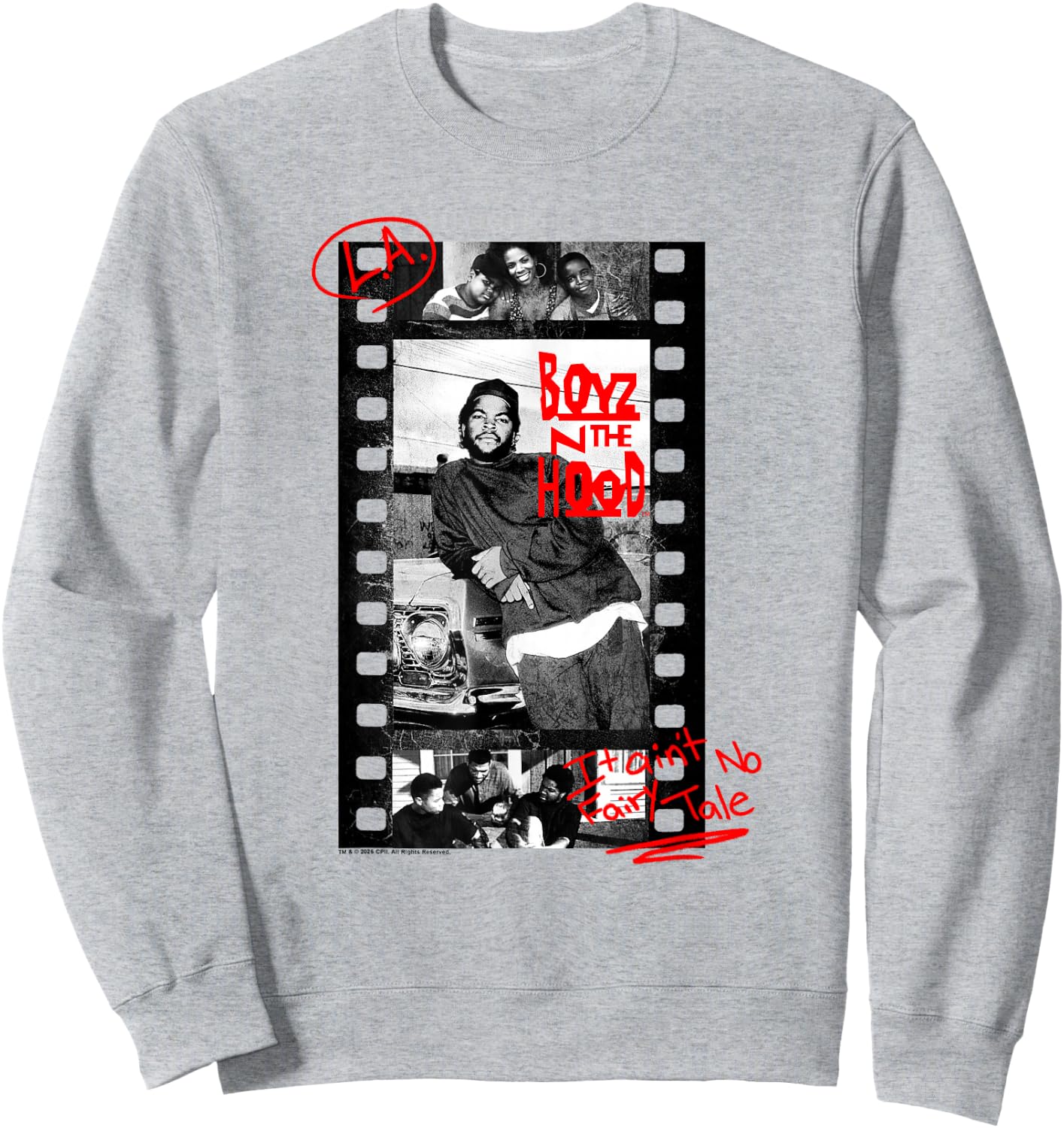 Boyz n The Hood Vintage Marked Up Film Strip 90's Movie Sweatshirt - Sweatshirt | Ash