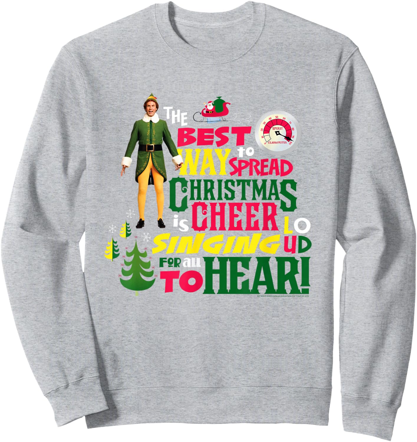 Elf Movie Christmas Cheer Sweatshirt - Sweatshirt | Ash