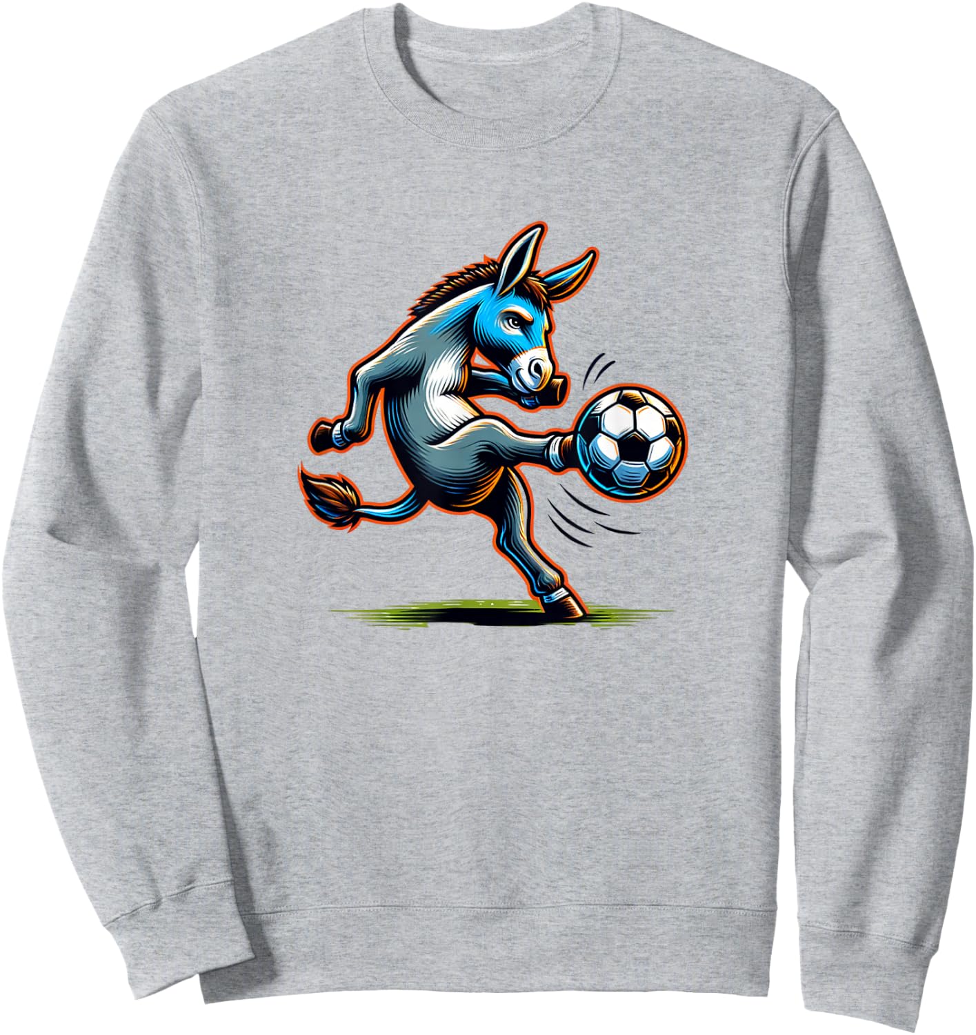Donkey Kicking a Soccer Ball Sweatshirt - Sweatshirt | Ash