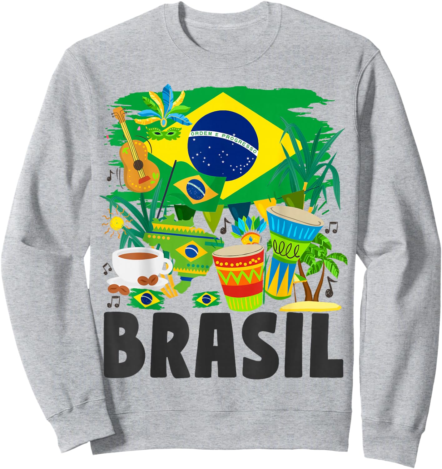 Brazil Flag Outfit Idea , white, S Sweatshirt - Sweatshirt | Ash