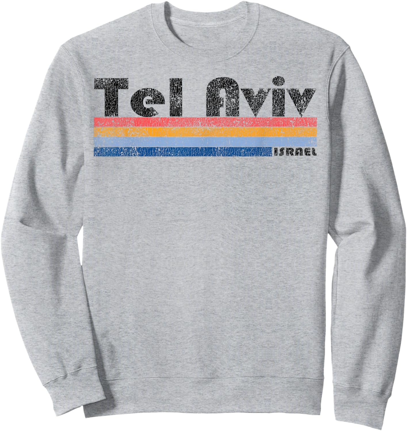 Vintage 1980s Style Tel Aviv Israel Sweatshirt - Sweatshirt | Ash