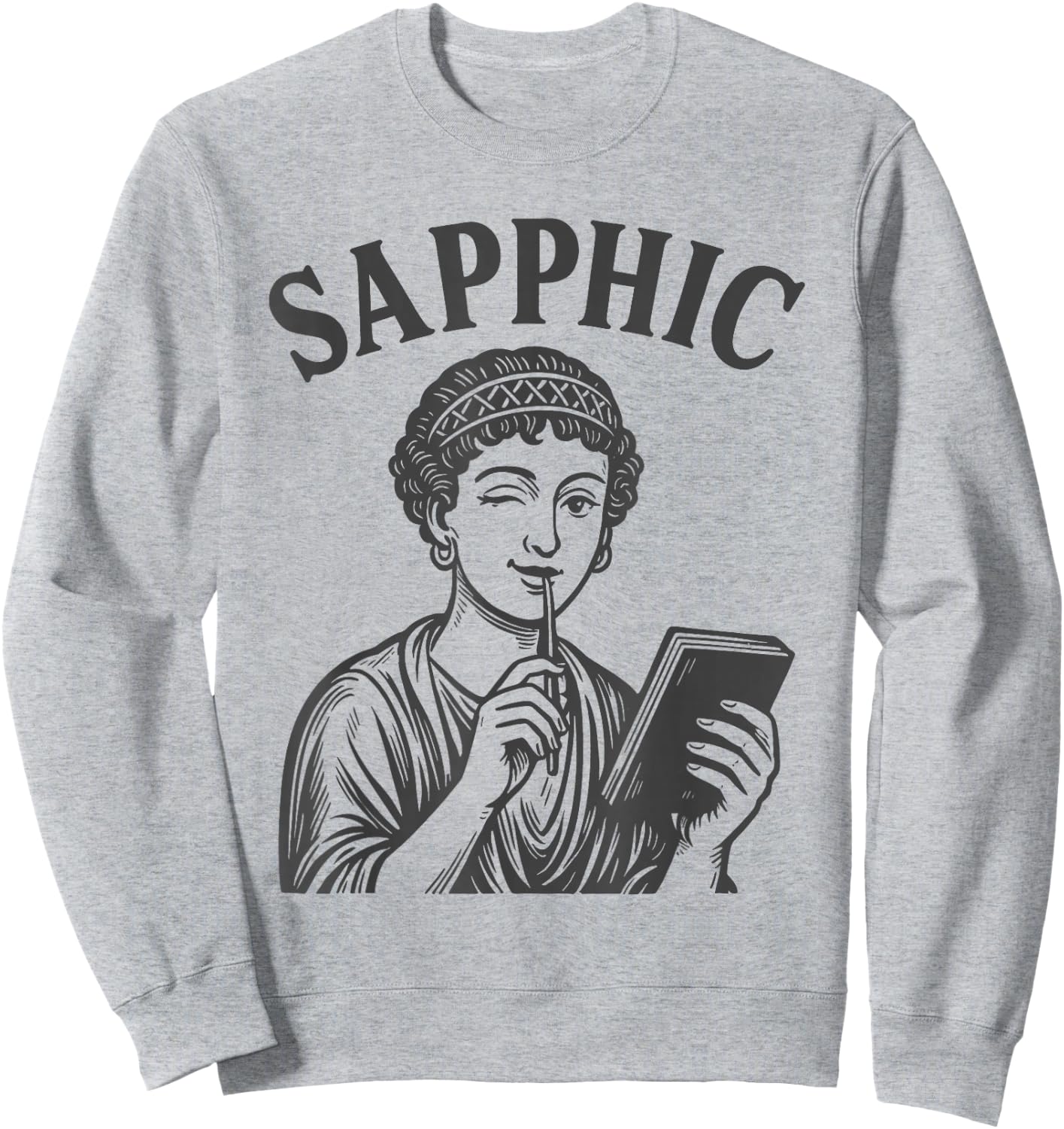 Lesbian Sapphic Poet Retro Sappho Sweatshirt - Sweatshirt | Ash