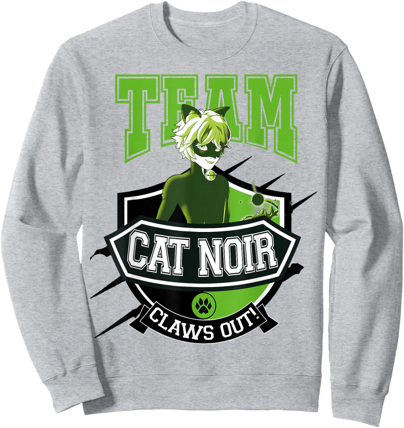Miraculous Ladybug - Team Cat Noir Sweatshirt - Sweatshirt | Ash