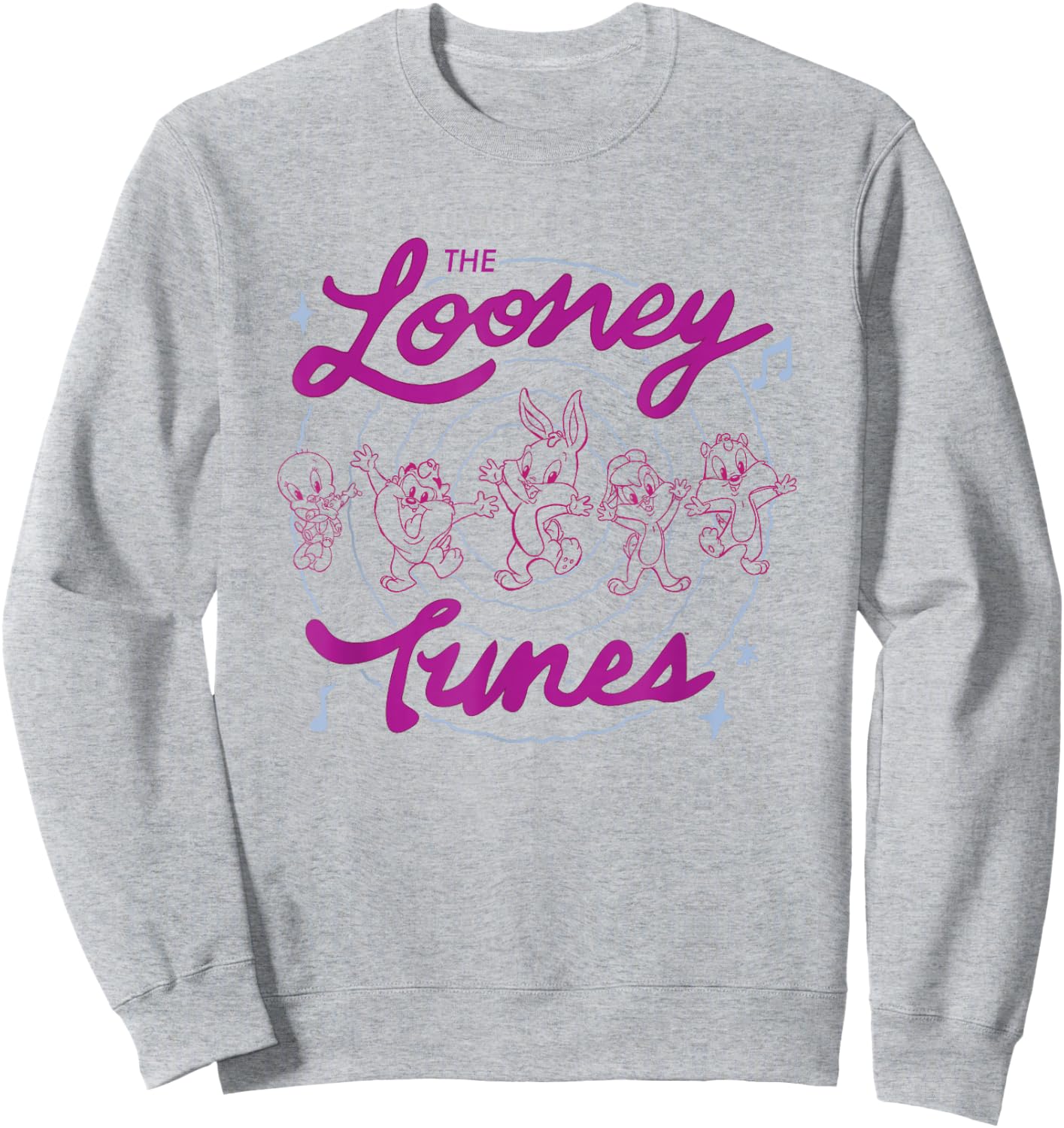 Looney Tunes The Baby Looney Tunes Wavy Retro Logo Sweatshirt - Sweatshirt | Ash