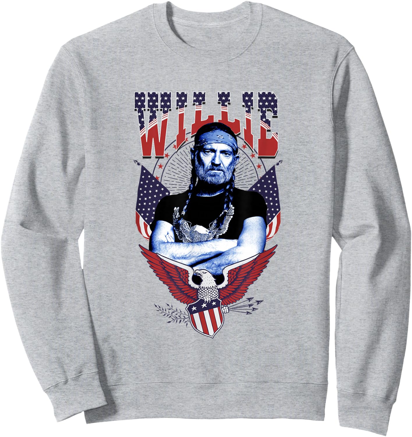 Offizielles Willie Nelson Eagle Sweatshirt - Sweatshirt | Ash