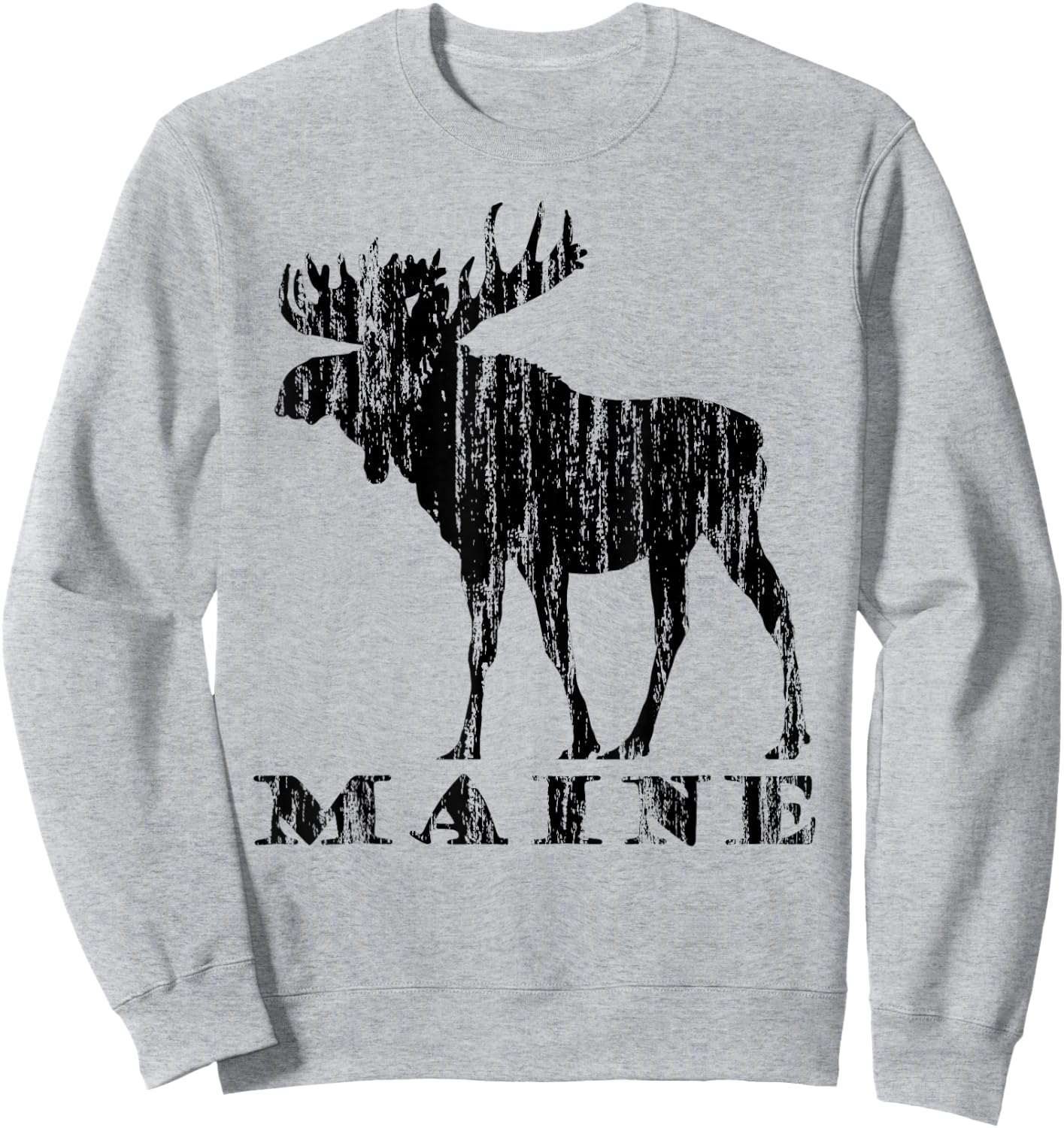 Maine Moose Lovers Vacation Wildlife Souvenir Wild Nature Bl Sweatshirt - Sweatshirt | Ash