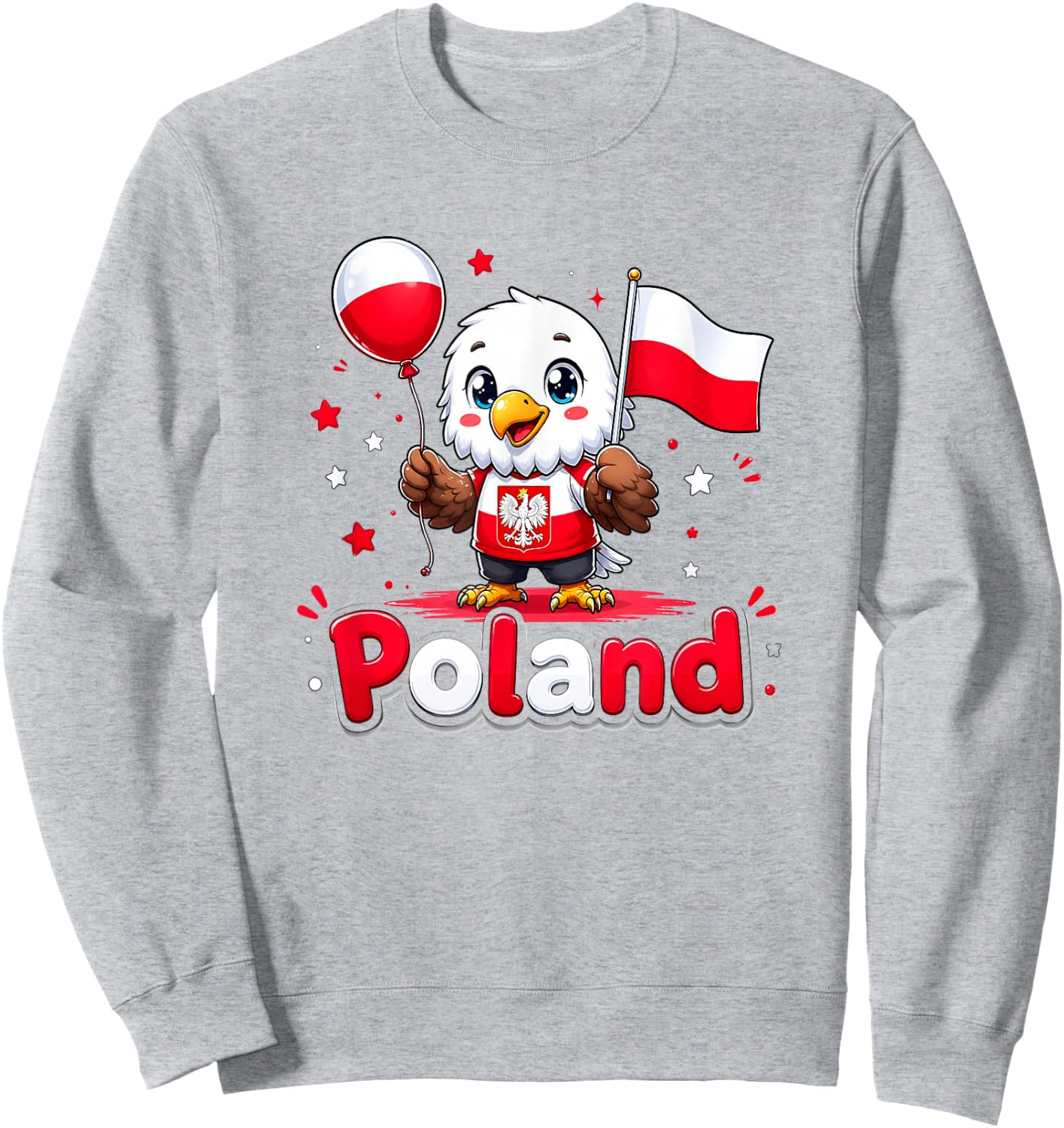 Polen Kinder, Polnische Kleidung, Polen Shirt für Mädchen Sweatshirt - Sweatshirt | Ash