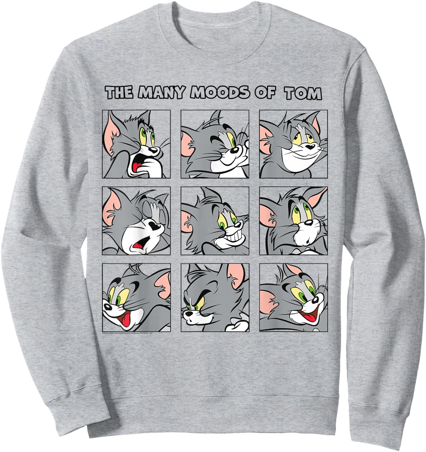 Tom & Jerry Many Moods Of Tom , gray Sweatshirt - Sweatshirt | Ash