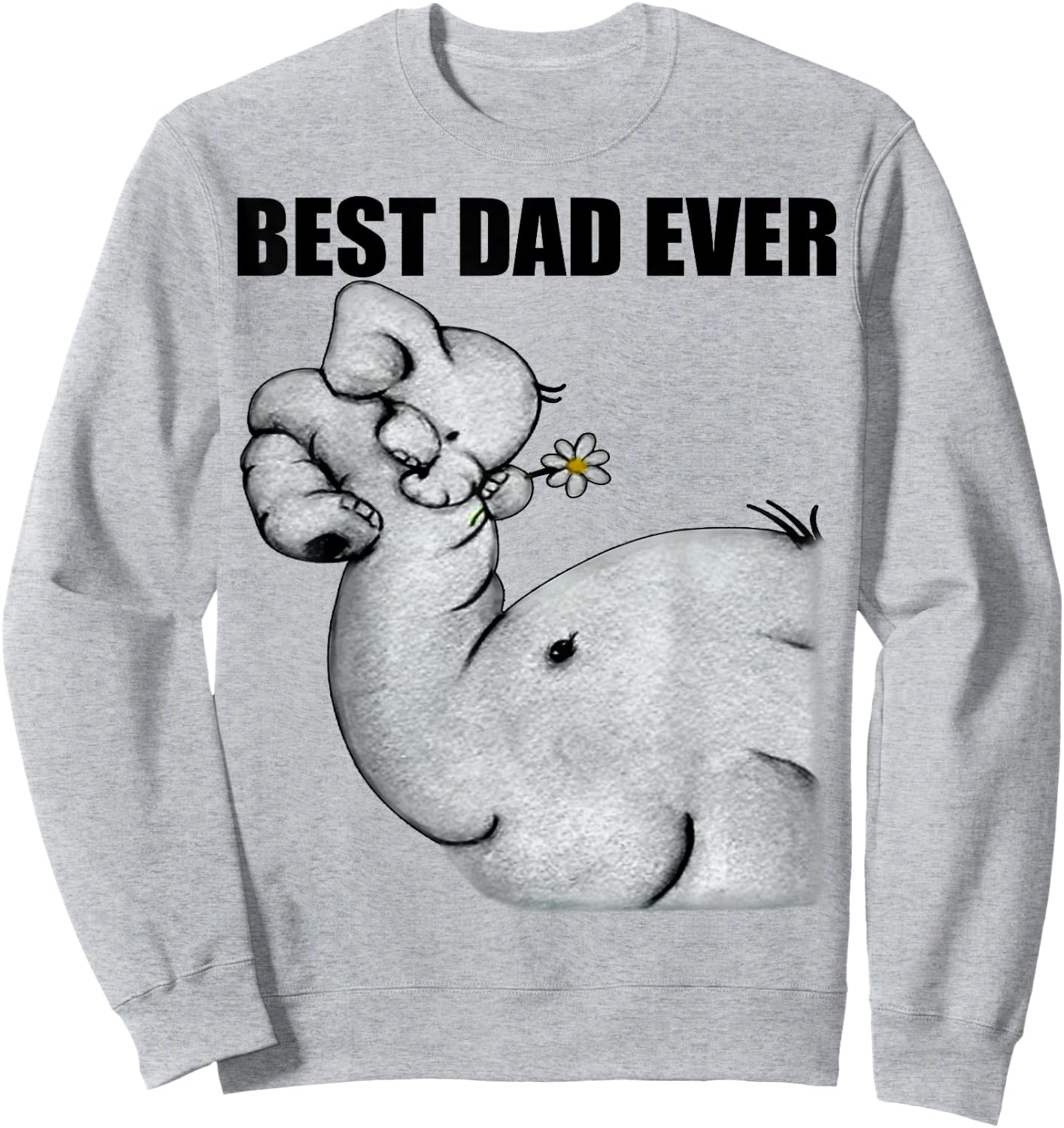 Best Dad Ever Elephant Dad Gift World's Best Dad Favorite Sweatshirt - Sweatshirt | Ash
