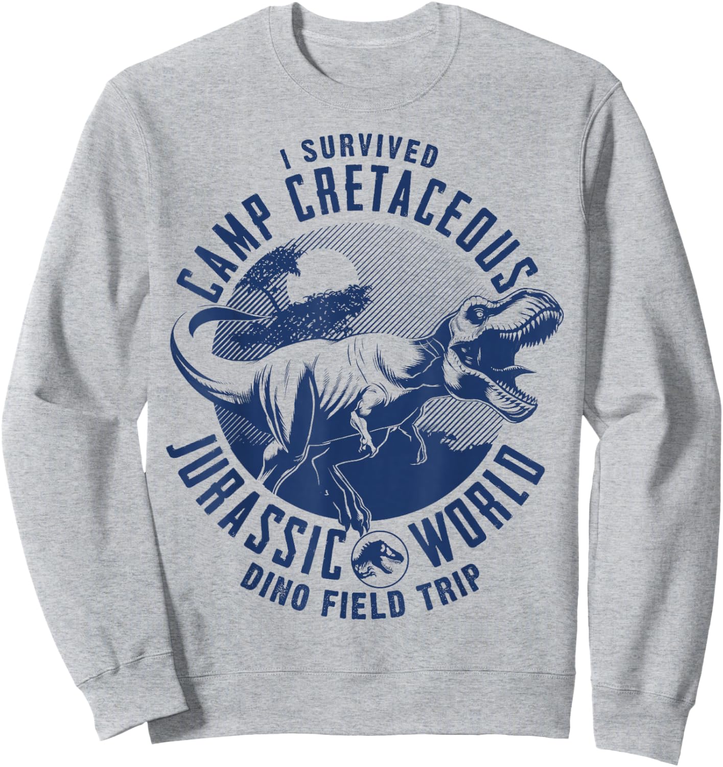 Jurassic World: Camp Cretaceous I Survived Dino Field Trip Sweatshirt - Sweatshirt | Ash