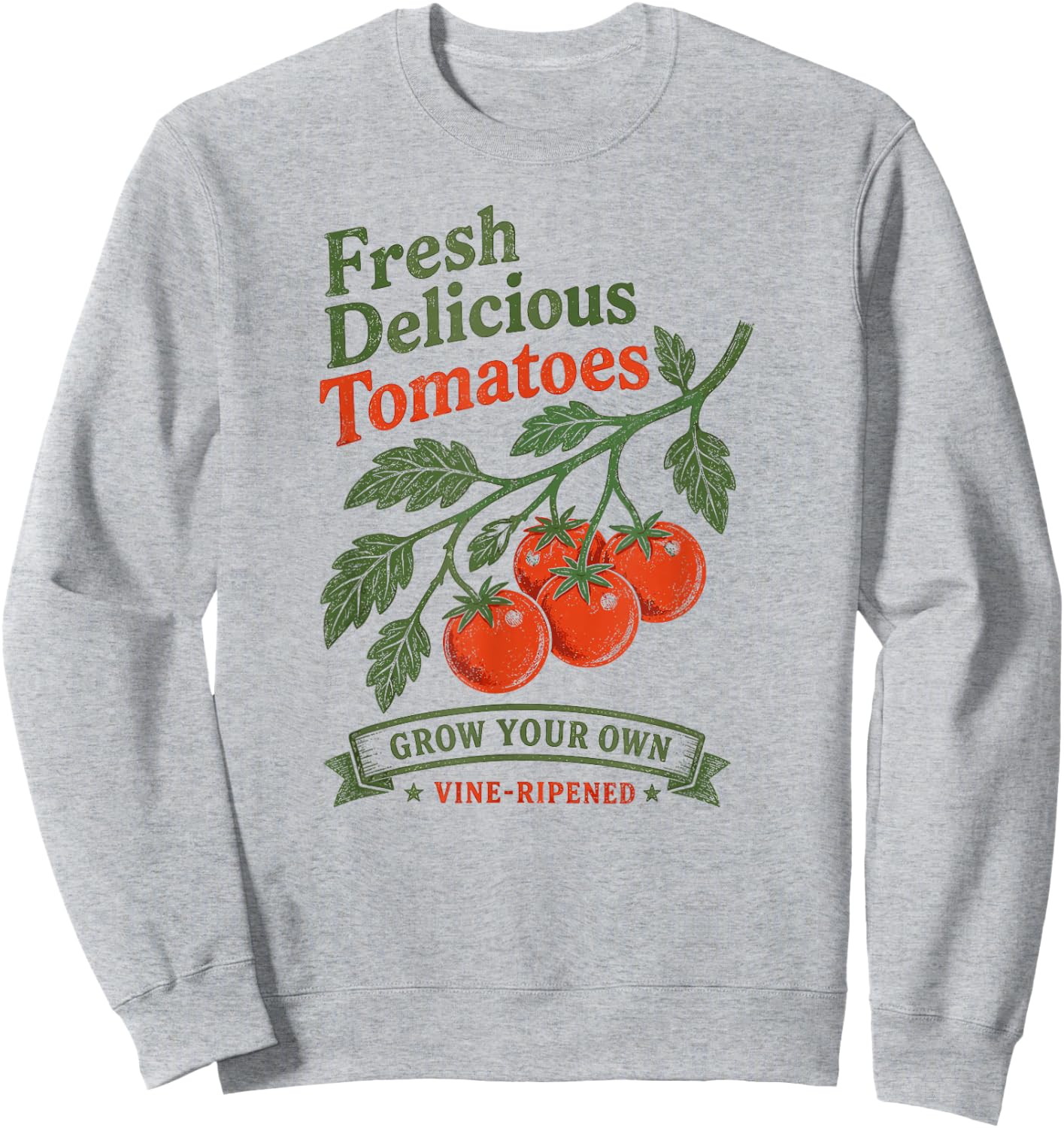 Fresh Delicious Tomatoes Vintage Garden Tomato Lover Sweatshirt - Sweatshirt | Ash