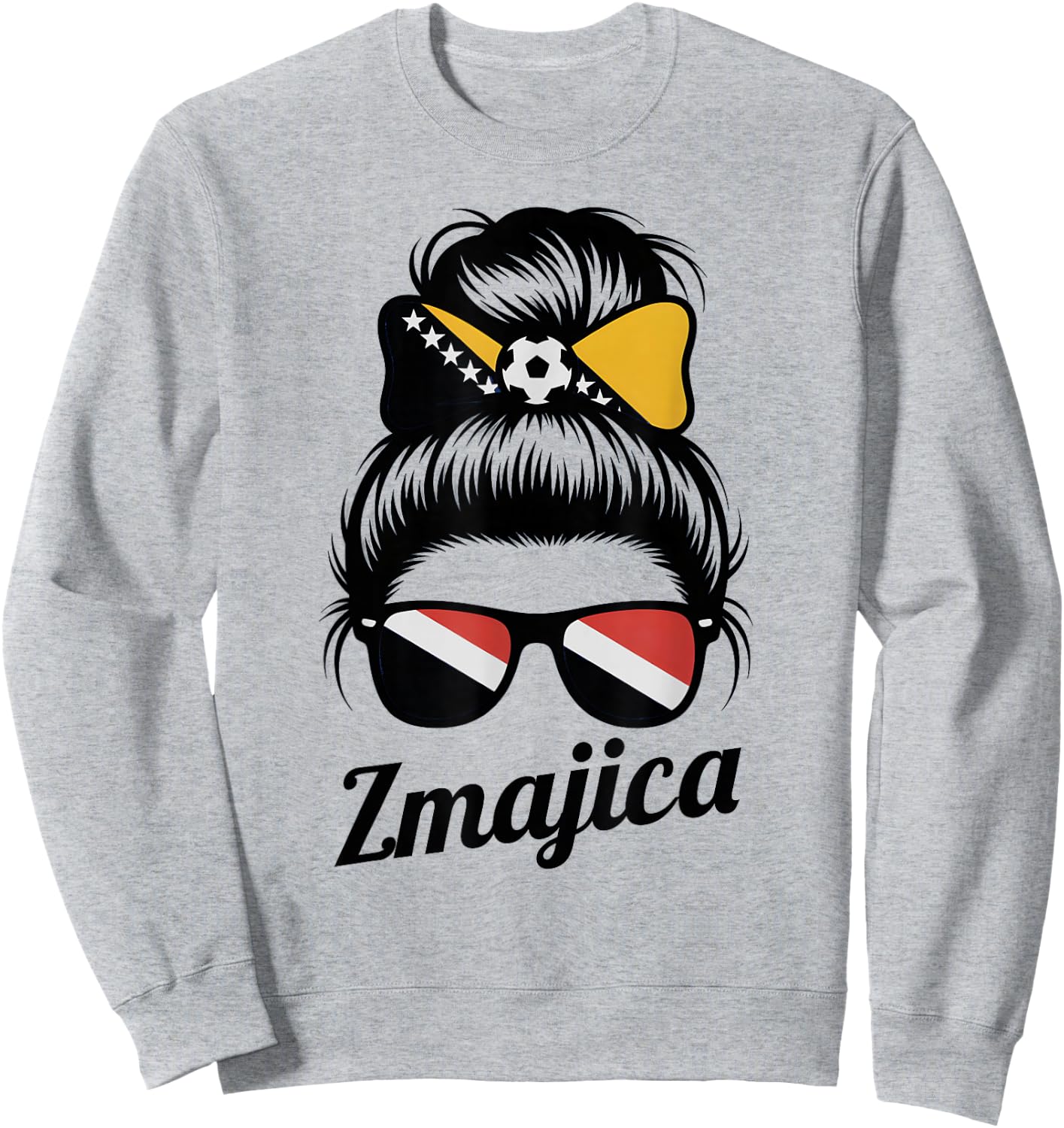Proud ZMAJICA Bosnian Zmajice Girl Game Day Hajmo Bosno Mom Sweatshirt - Sweatshirt | Ash