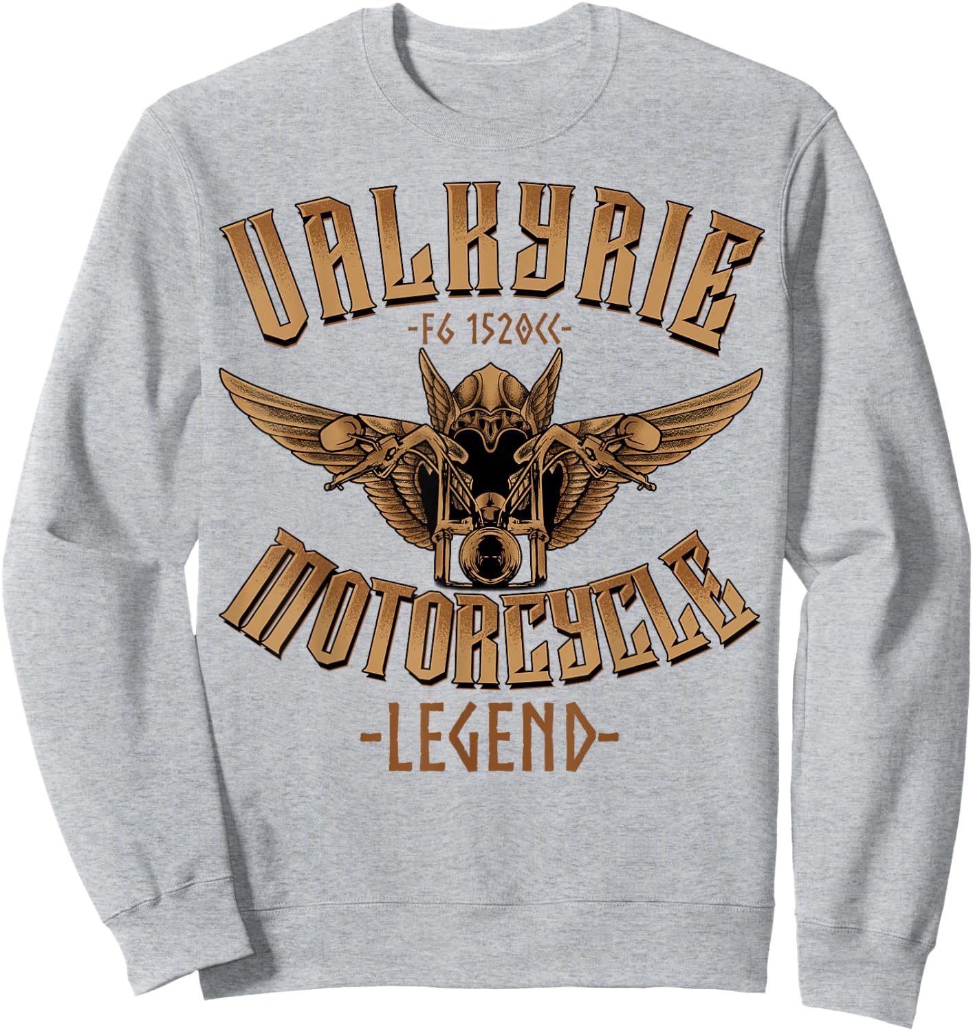 Valkyrie F6 1520cc Motorcycle Legend Biker Sweatshirt - Sweatshirt | Ash