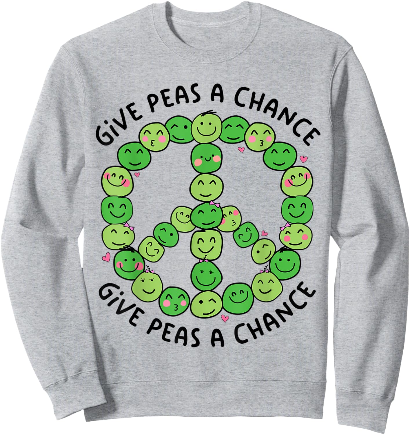 Give Peas A Chance Sweatshirt - Sweatshirt | Ash