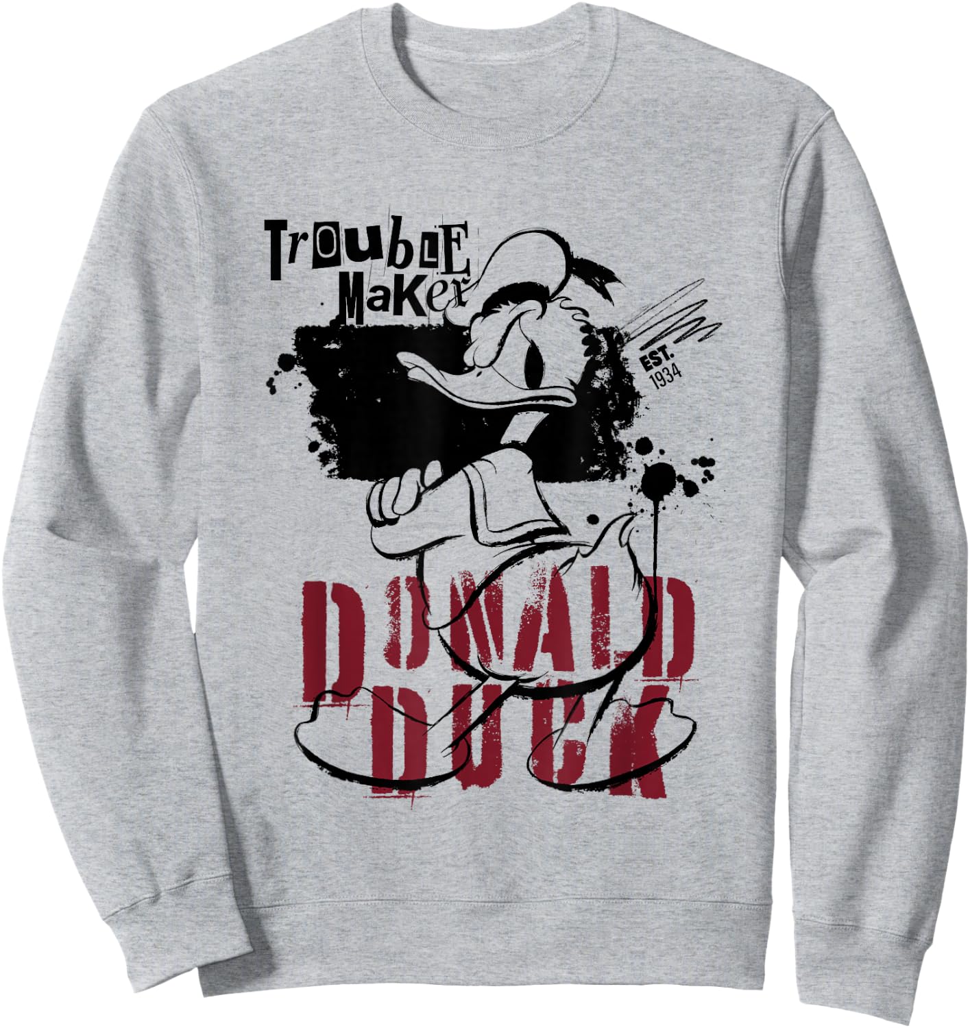 Donald Duck Trouble Maker Sweatshirt - Sweatshirt | Ash